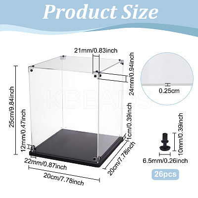Transparent Acrylic Minifigures Display Case ODIS-WH0043-92B-1