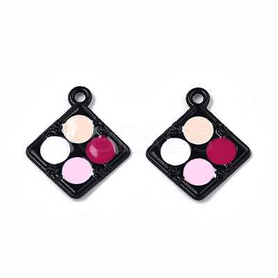 Rack Plating Alloy Colorful Enamel Spray Painted Pendants LS-ENAM-T011-125-1