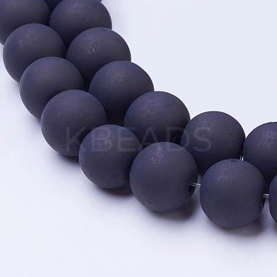Baking Paint Transparent Glass Bead Strands GLAA-S031-10mm-38-1
