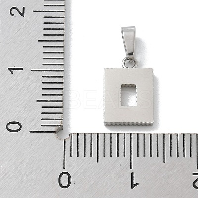 Ion Plating(IP) 304 Stainless Steel Micro Pave Cubic Zirconia Pendants STAS-Z107-06P-04-1