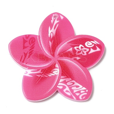 Opaque Acrylic Pendants SACR-P021-02E-1