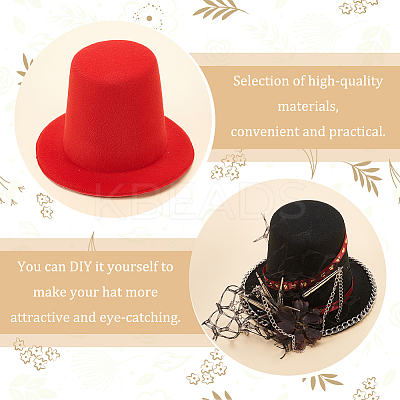 6Pcs 6 Colors EVA Cloth Mini Hat Fascinator Base AJEW-FG0005-04-1