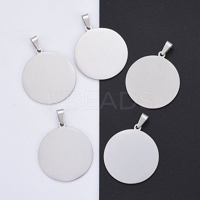 Tarnish Resistant 304 Stainless Steel Pendants STAS-P063-09P-1