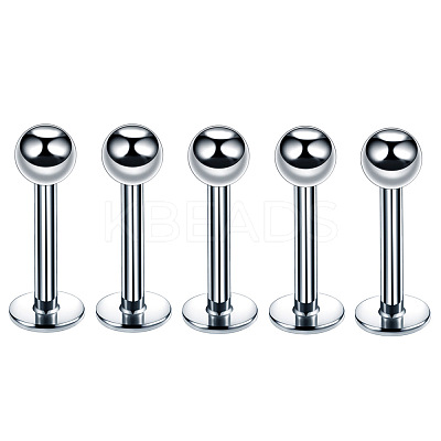 304 Stainless Steel Round Internally Threaded Labrets for Women Men LS-WG9B6EB-01-1