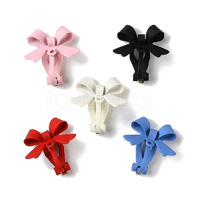 Spray Printed Alloy Clip on Earring Findings PALLOY-P318-01M-1
