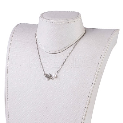 Stainless Steel Pendant Necklaces NJEW-JN02319-1