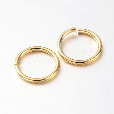 Eco-Friendly PVD Vacuum Plating & Long-Lasting Plated Brass Open Jump Rings KK-E663-5mm-G-1