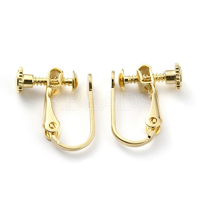 Brass Clip-on Earring Findings X-KK-Z007-23G-1