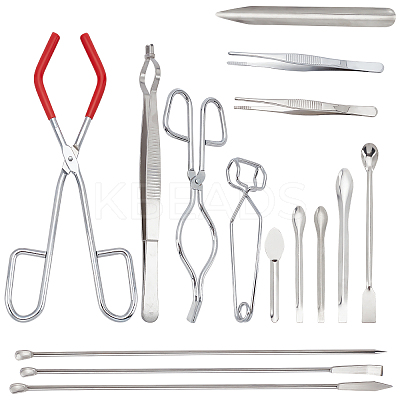 Crucible Tongs & Tweezers & Micro Spatula & Chemical Scoops Set TOOL-OC0001-45-1