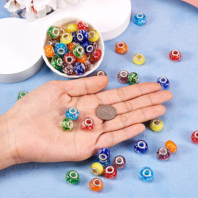 Glow In The Dark Handmade Luminous Style Lampwork Large Hole European Beads LPDL-BT0001-01-1