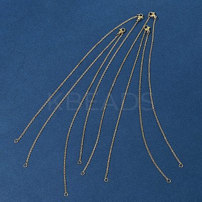 4Pcs 304 Stainless Steel Cable Chain Necklace Making STAS-FS0001-81G-1