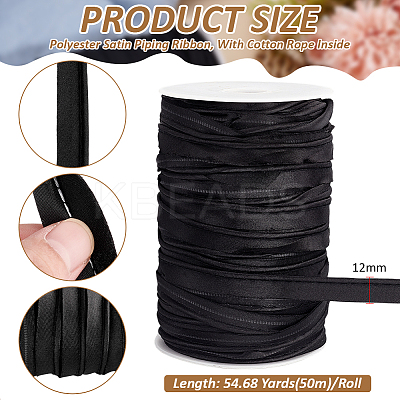 Satin Lip Cord Trim OCOR-WH0045-42B-1