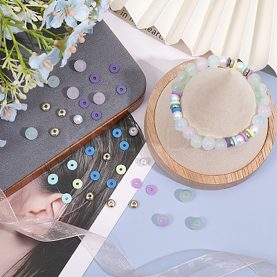 DIY Heishi Surfer Bracelet Making Kit DIY-CA0006-07-1