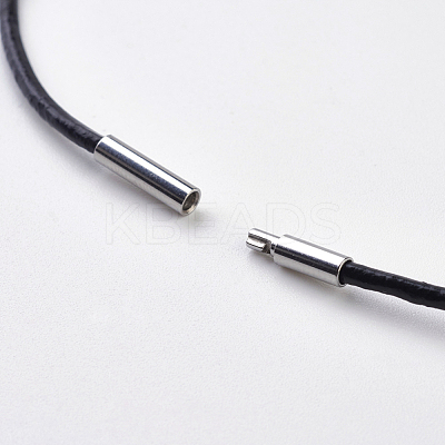 Cowhide Leather Cord Necklace Making MAK-G003-04B-1