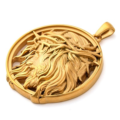 Religion Golden Tone 304 Stainless Steel Pendants LS-STAS-K289-01G-13-1
