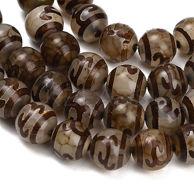 Tibetan Style dZi Beads Strands GG-CBA4812-B08-10MM-1