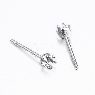 Tarnish Resistant 304 Stainless Steel Stud Earring Settings LS-X-STAS-H376-96-1