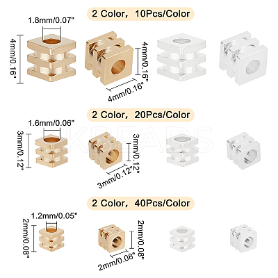 140Pcs 6 Styles Brass Beads KK-PH0003-90-1