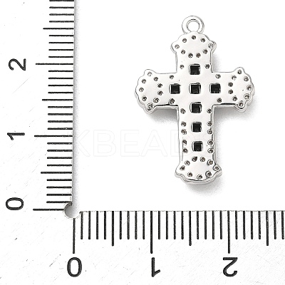 Brass Micro Pave Cubic Zirconia Pendants KK-P342-15P-1