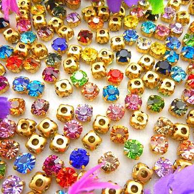 Flat Round Sew on Rhinestone FIND-PW0012-01C-27-1