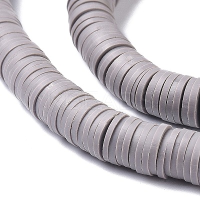 Flat Round Handmade Polymer Clay Beads LS-CLAY-XCP0001-08-1
