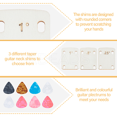 8Pcs Plastic Guitar Picks KY-FI0001-03-1