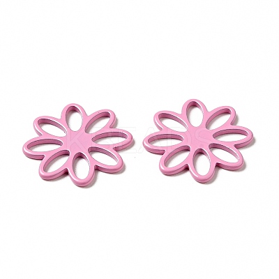 Spray Painted 201 Stainless Steel Filigree Joiners STAS-G304-09D-1