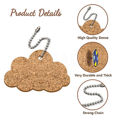4Pcs Cork Pendant Decoration KEYC-PB0001-02C-1