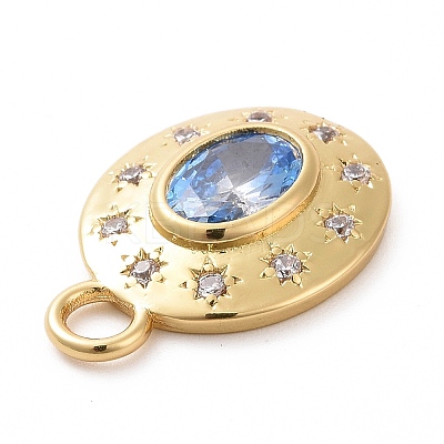 Eco-friendly Brass Micro Pave Cubic Zirconia Pendants X-KK-D079-23G-02-1