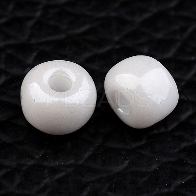 6/0 Opaque Colors Lustered Round Glass Seed Beads X-SEED-A012-4mm-121-1