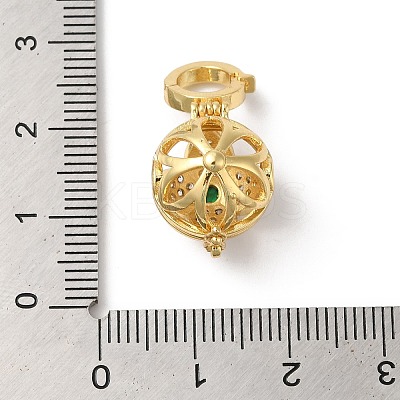 Rack Plating Brass Micro Pave Cubic Zirconia Fold Over Clasps KK-A222-02B-G-1