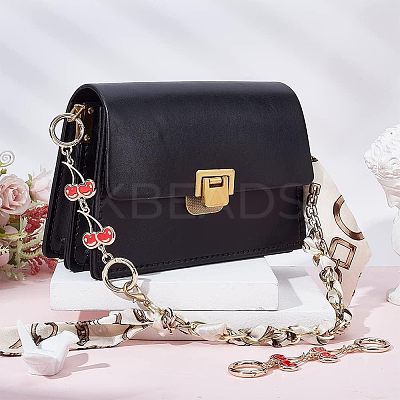 Alloy Enamel Cherry Link Chains for Purse Chains PURS-WH0001-41-1