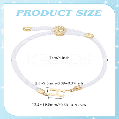 1pc Adjustable Nylon Cord Slider Bracelets for Women BJEW-LP0001-33H-G-1