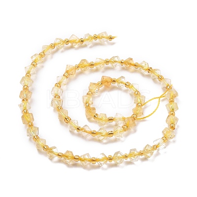 Heated Natural Citrine Beads Strands G-P463-11-1