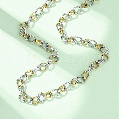 6MM 304 Stainless Steel Cuban Link Chain Necklaces for Women NJEW-B145-01GP-1