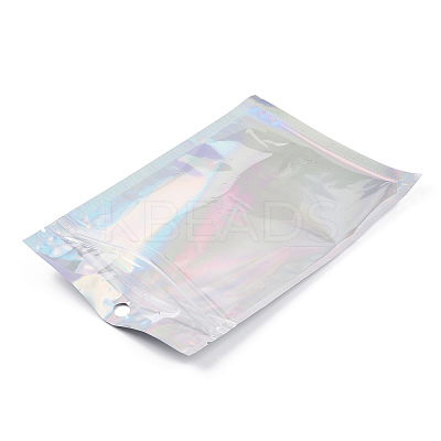 Rectangle Zip Top Plastic Glitter Holographic Bags OPP-YWC0001-11X16-1