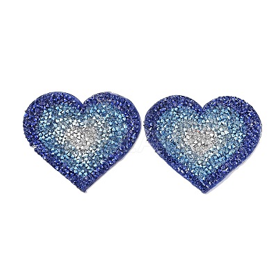 Heart Hotfix Rhinestone Iron on Patches LS-DIY-WH0308-193B-1
