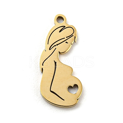 Mother's Day 201 Stainless Steel Pendants STAS-H188-01C-G-1