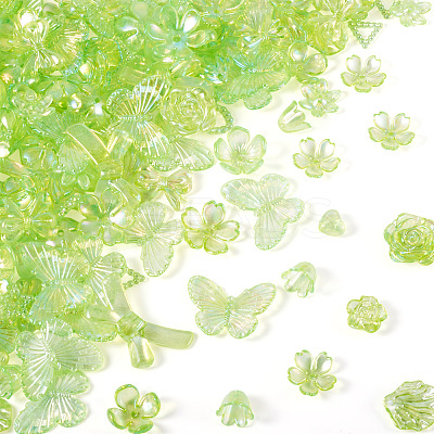 182Pcs 100G Transparent Acrylic Beads OACR-TA0003-66B-1