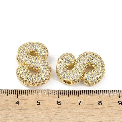 Brass Micro Pave Clear Cubic Zirconia Pendants KK-Z041-01G-S-1