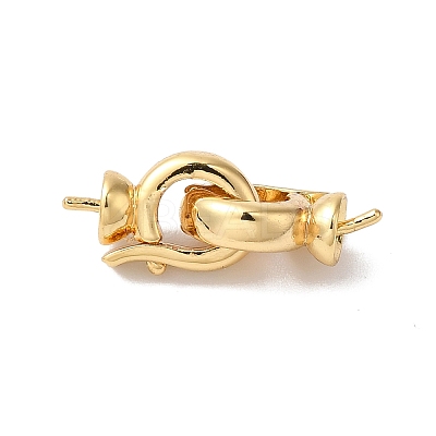 Brass Fold Over Clasps KK-H483-16G-1