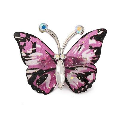 Butterfly Transparent Resin Brooch LS-JEWB-M047-01E-1