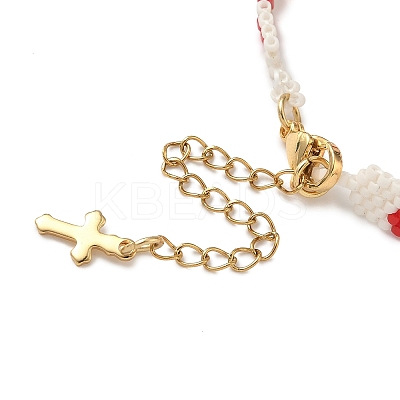 Glass Seed Beaded Bracelets for Women BJEW-MZ00214-03-1