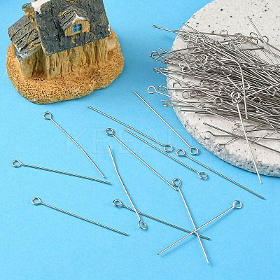 304 Stainless Steel Eye Pins STAS-YW0001-51-1