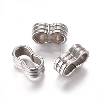 Non-Tarnish 201 Stainless Steel Slide Charms/Slider Beads STAS-L238-057B-P-1