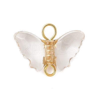 Plating Transparent Acrylic Connector Charms PALLOY-JF02203-1