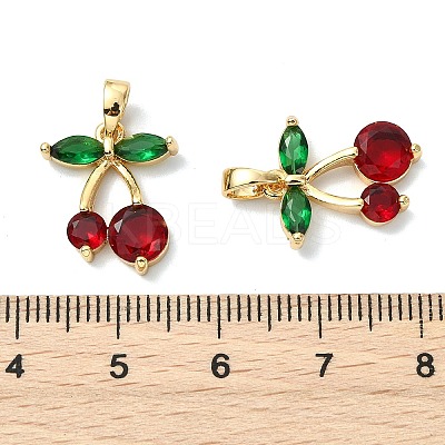 SHEGRACE Brass Cubic Zirconia Charms XGRQ3P909-625G-1