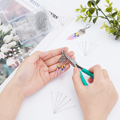 600Pcs 3 Styles 304 Stainless Steel Ball Head Pins STAS-DC0009-11-1