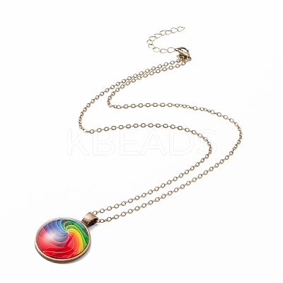 Rainbow Pride Necklace NJEW-F290-01C-1