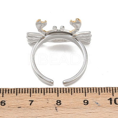 Adjustable 201 Stainless Steel Cuff Open Rings for Women RJEW-B156-02GP-02-1